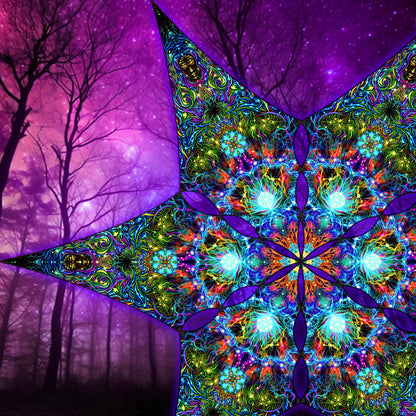 Lotus Canopy UV Active Blacklight Decor