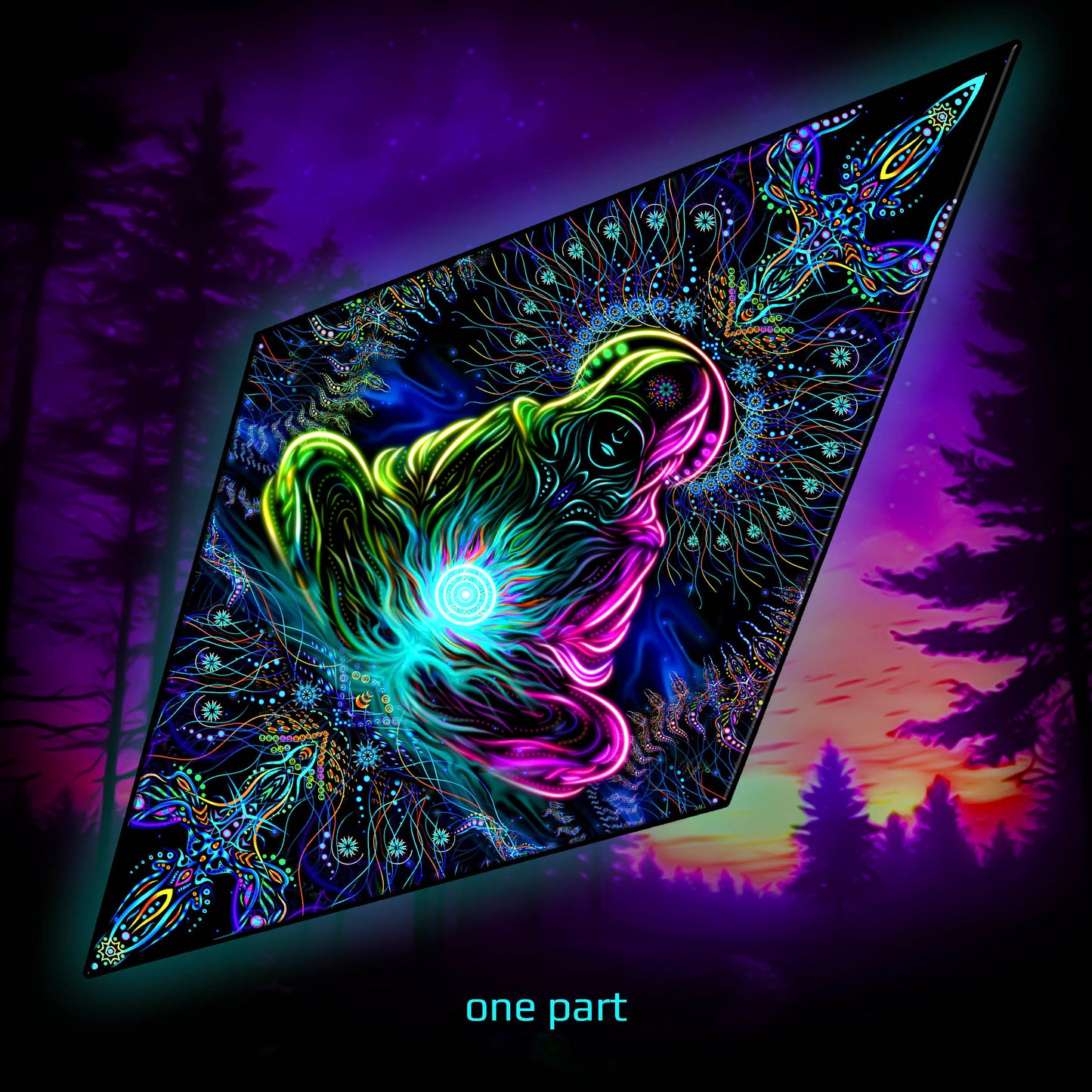 Psy Adept Canopy UV Active Blacklight Decor