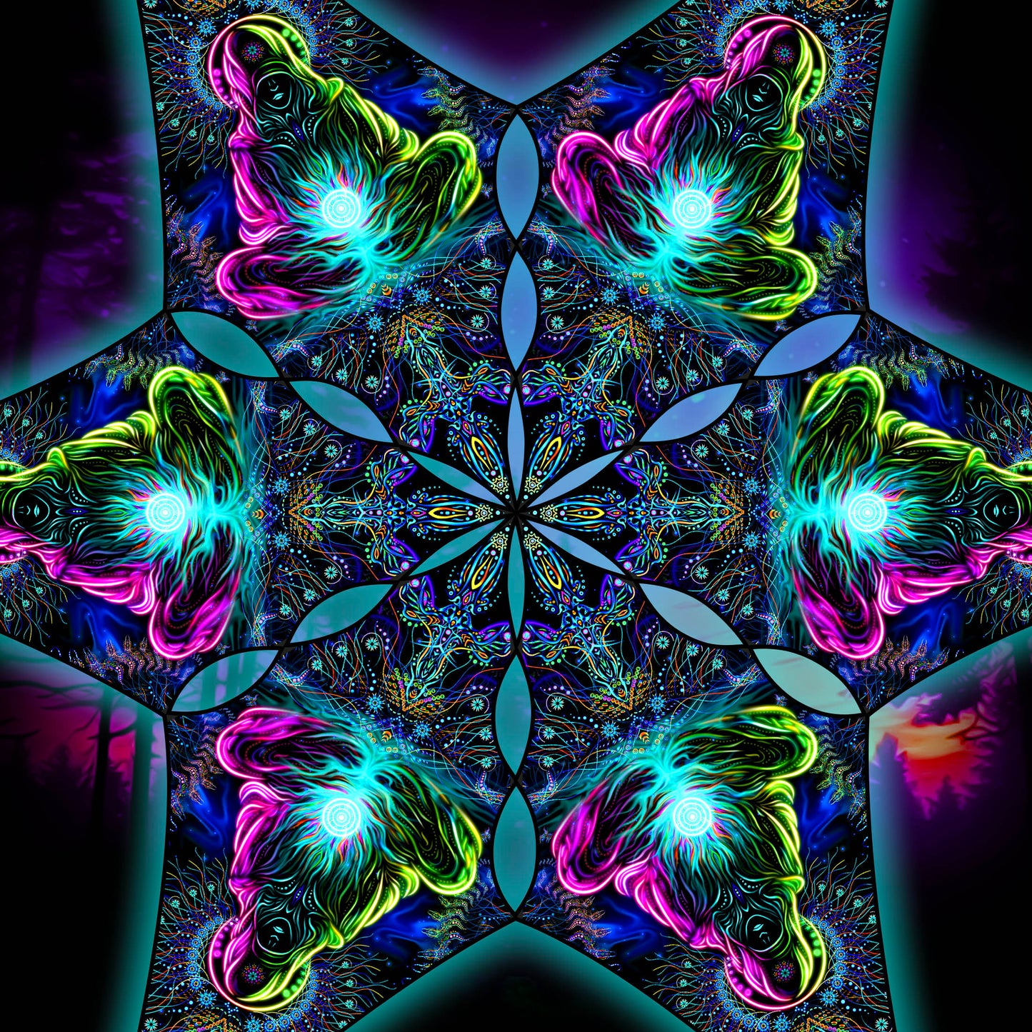 Psy Adept Canopy UV Active Blacklight Decor