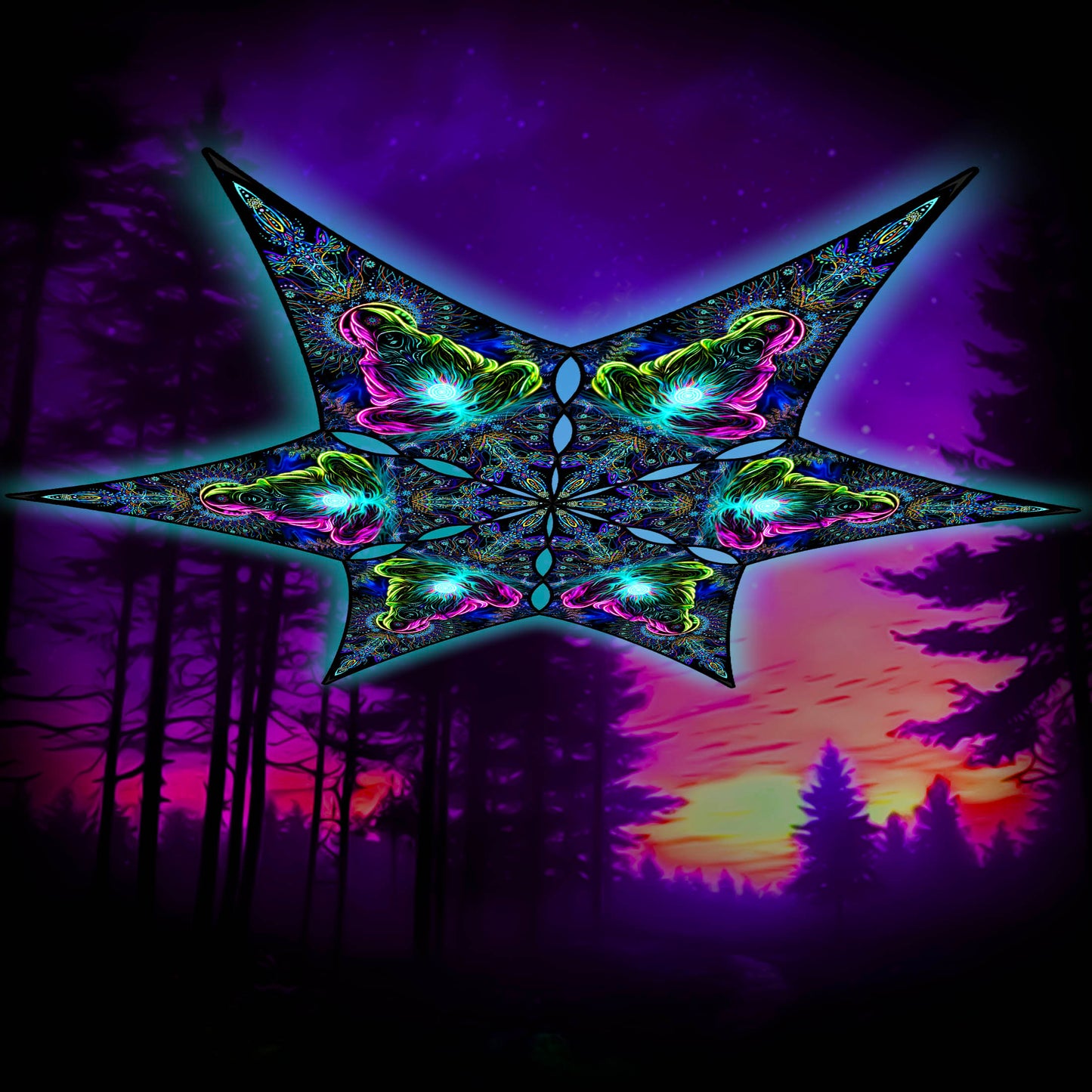 Psy Adept Canopy UV Active Blacklight Decor