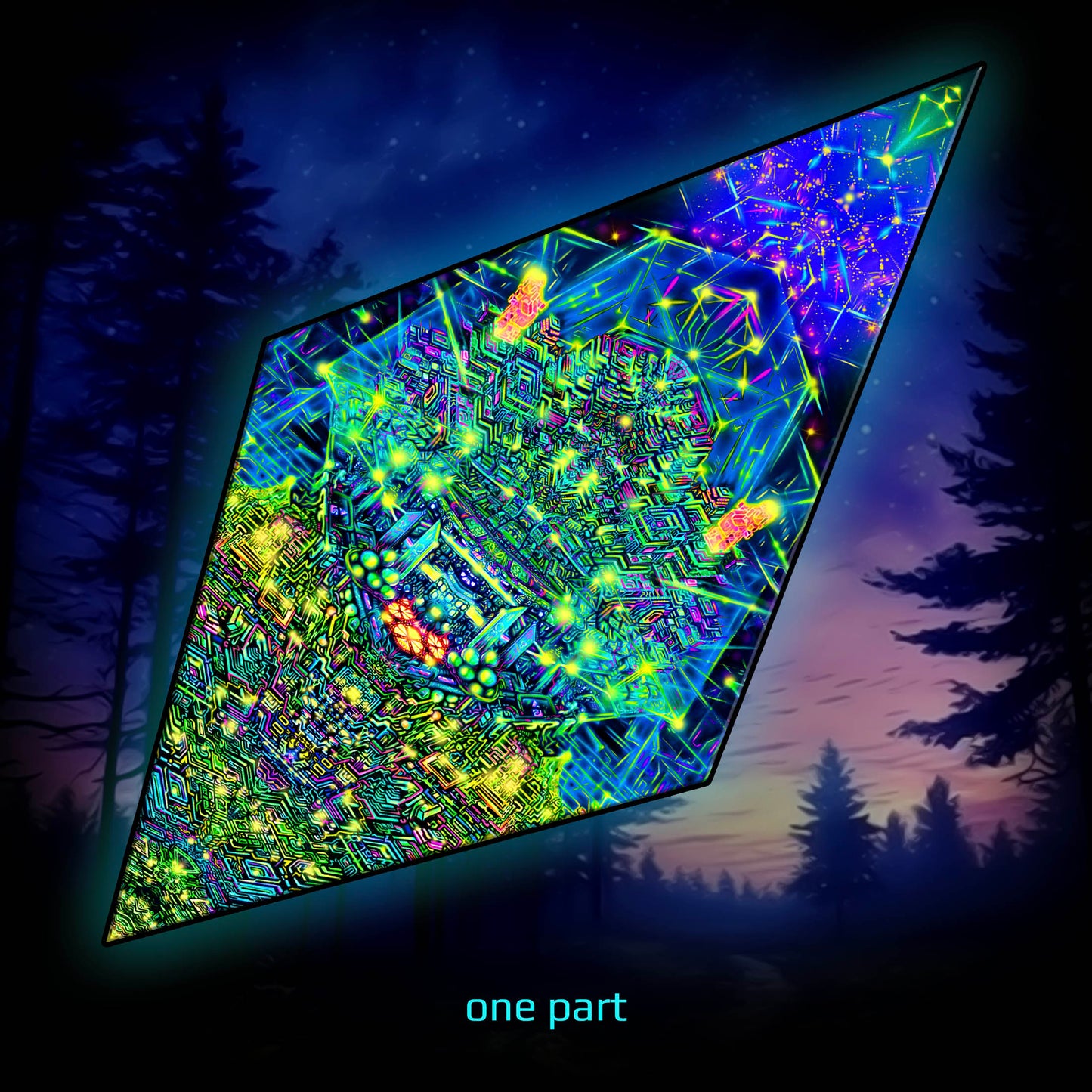 Crystals Canopy UV Active Blacklight Decor