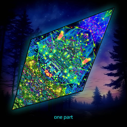 Crystals Canopy UV Active Blacklight Decor