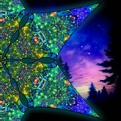 Crystals Canopy UV Active Blacklight Decor