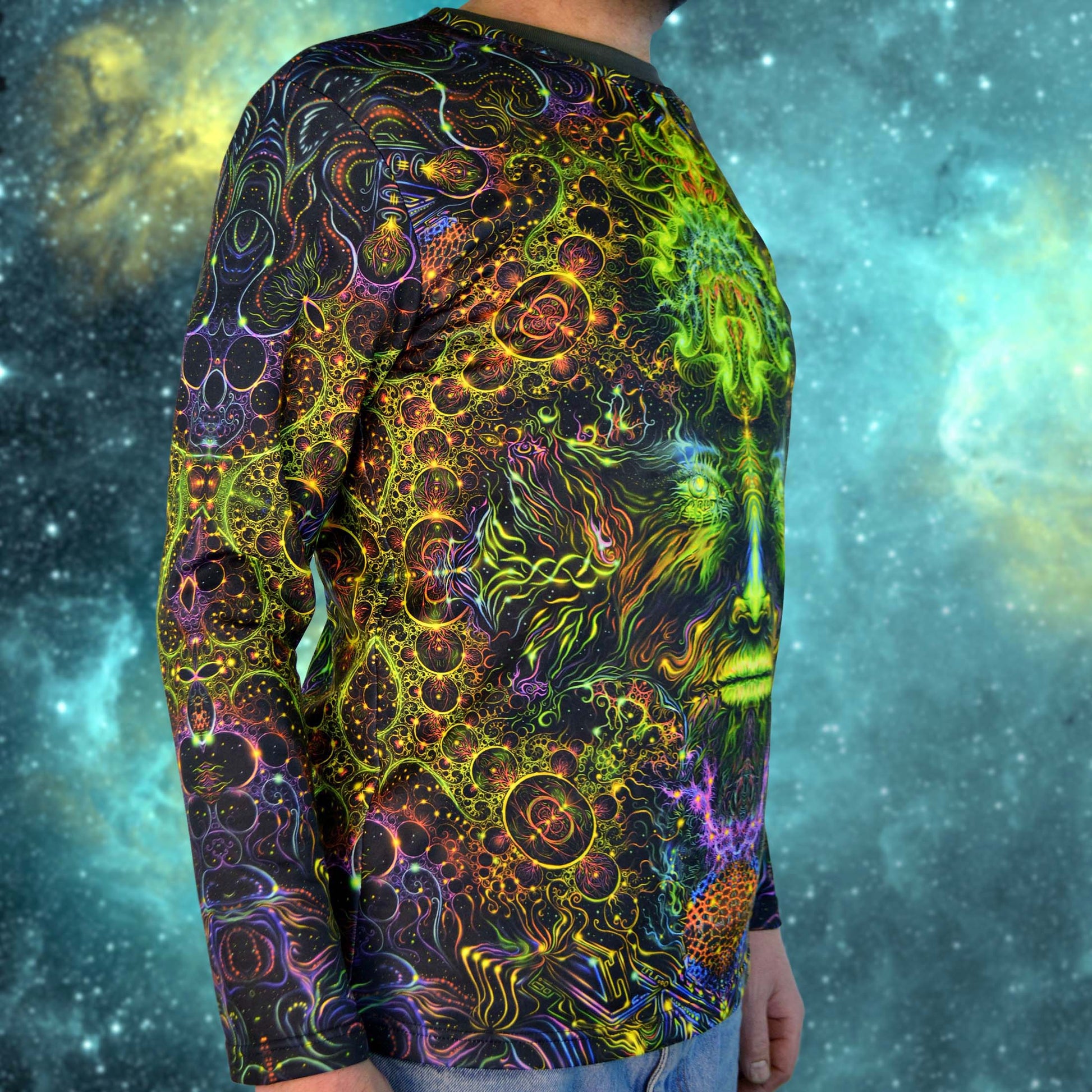 Consciousness of the Universe Long sleeve UV-active Blacklight - Artrama