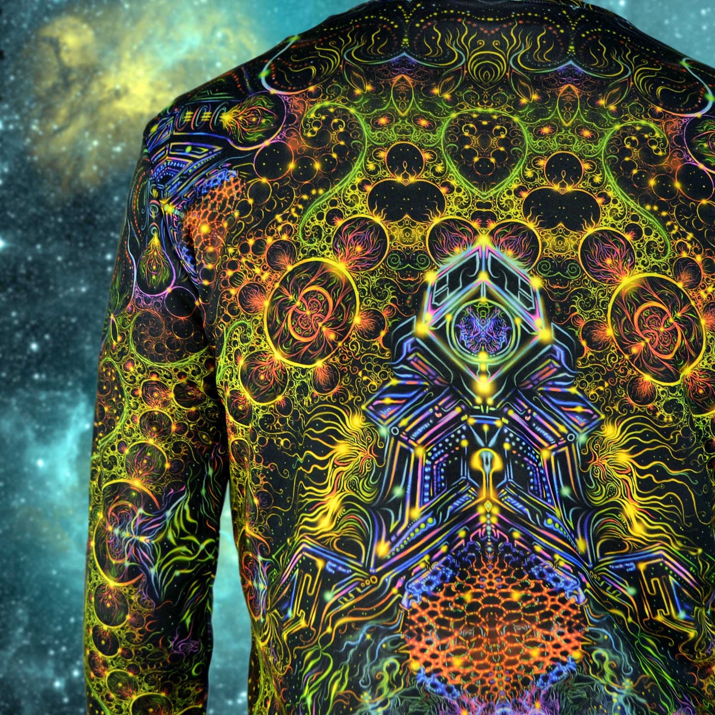 Consciousness of the Universe Long sleeve UV-active Blacklight - Artrama
