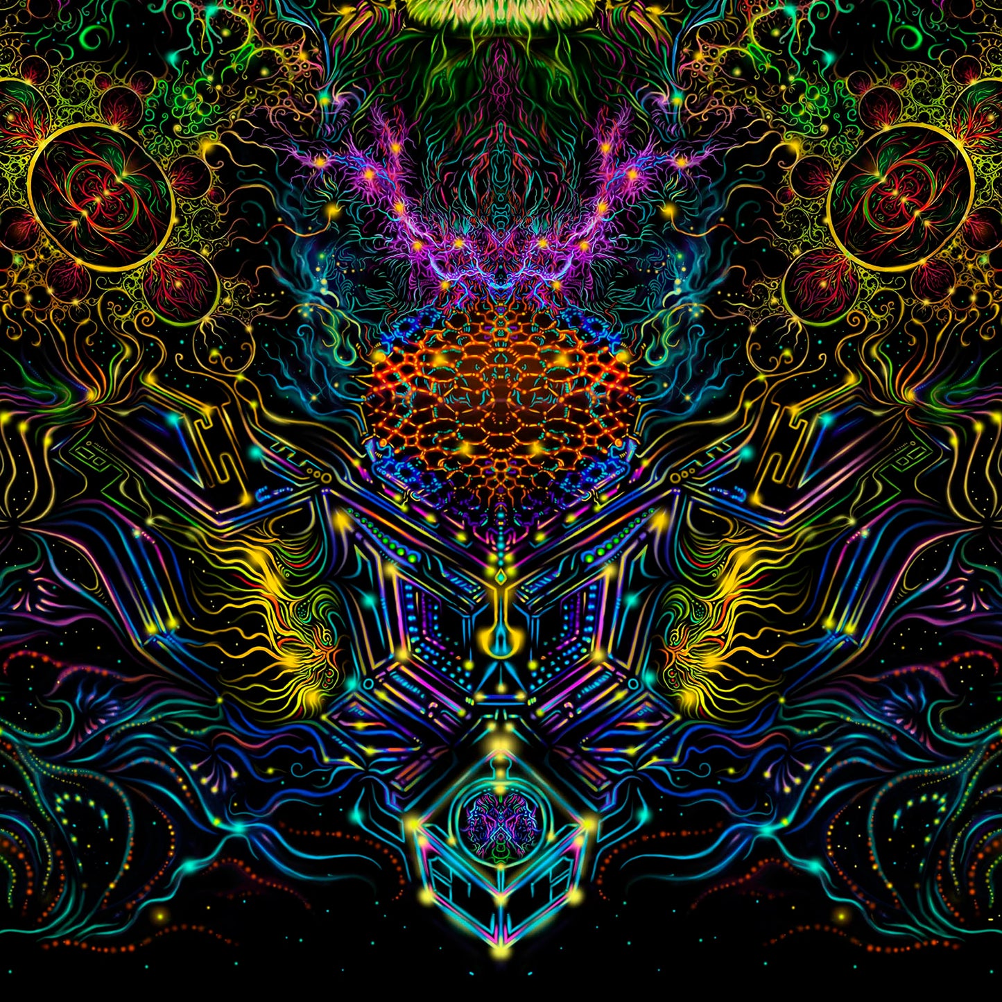 Consciousness of the Universe Backdrop UV-Active Blacklight - Artrama