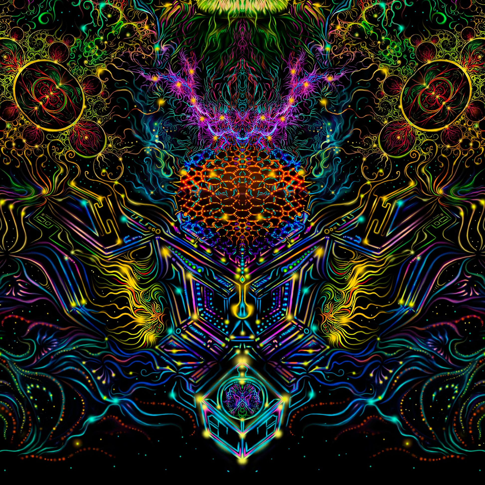 Consciousness of the Universe Backdrop UV-Active Blacklight - Artrama