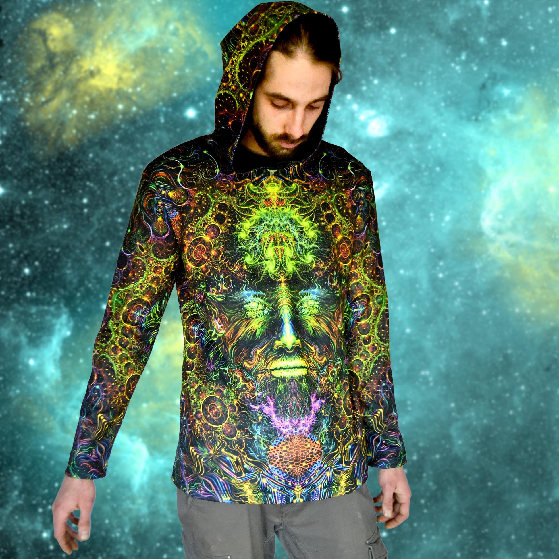 Consciousness of the Universe Long sleeve UV-active Blacklight - Artrama