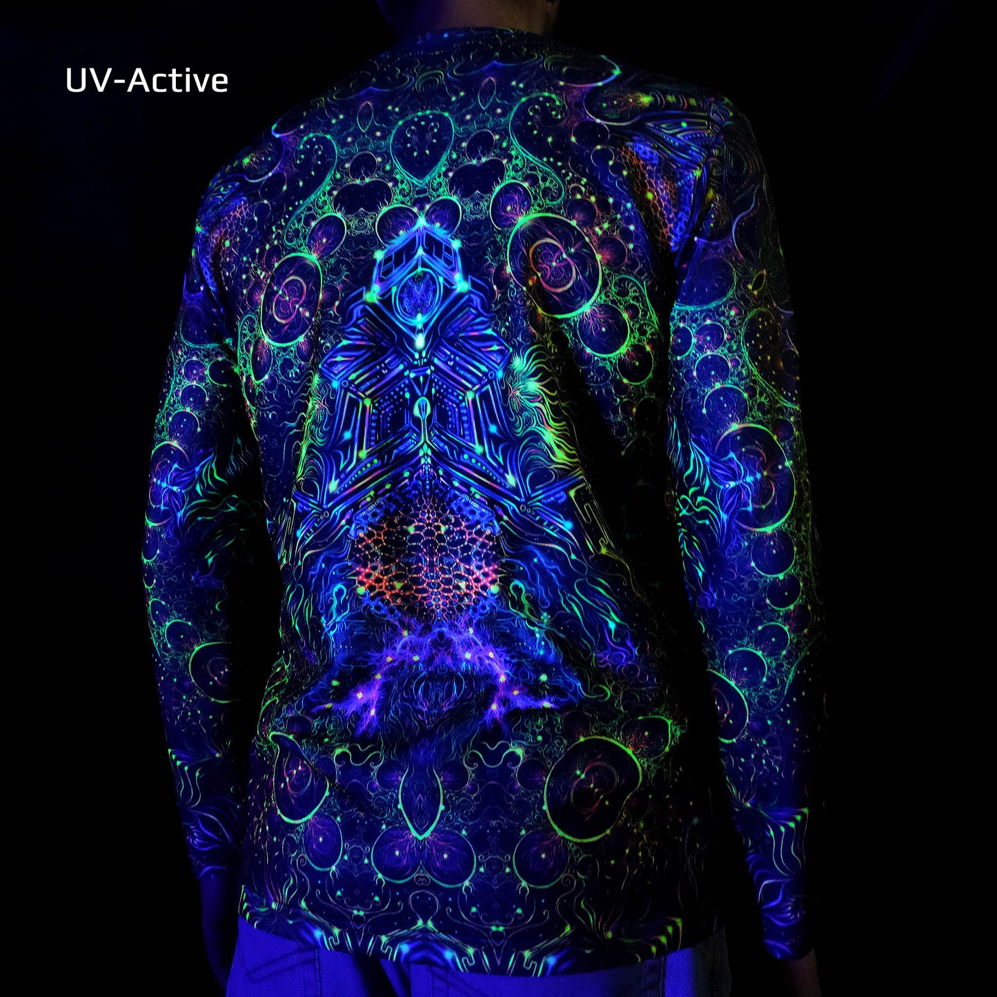 Consciousness of the Universe Long sleeve UV-active Blacklight - Artrama