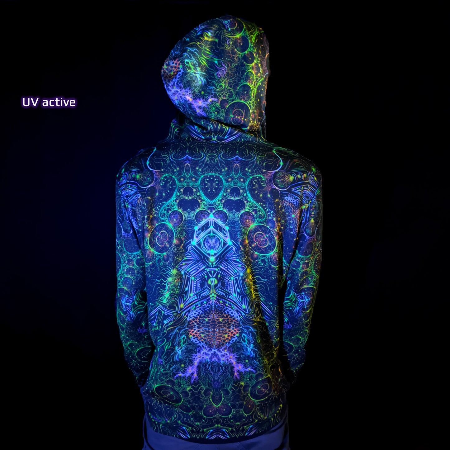 Consciousness of the Universe Long sleeve UV-active Blacklight - Artrama