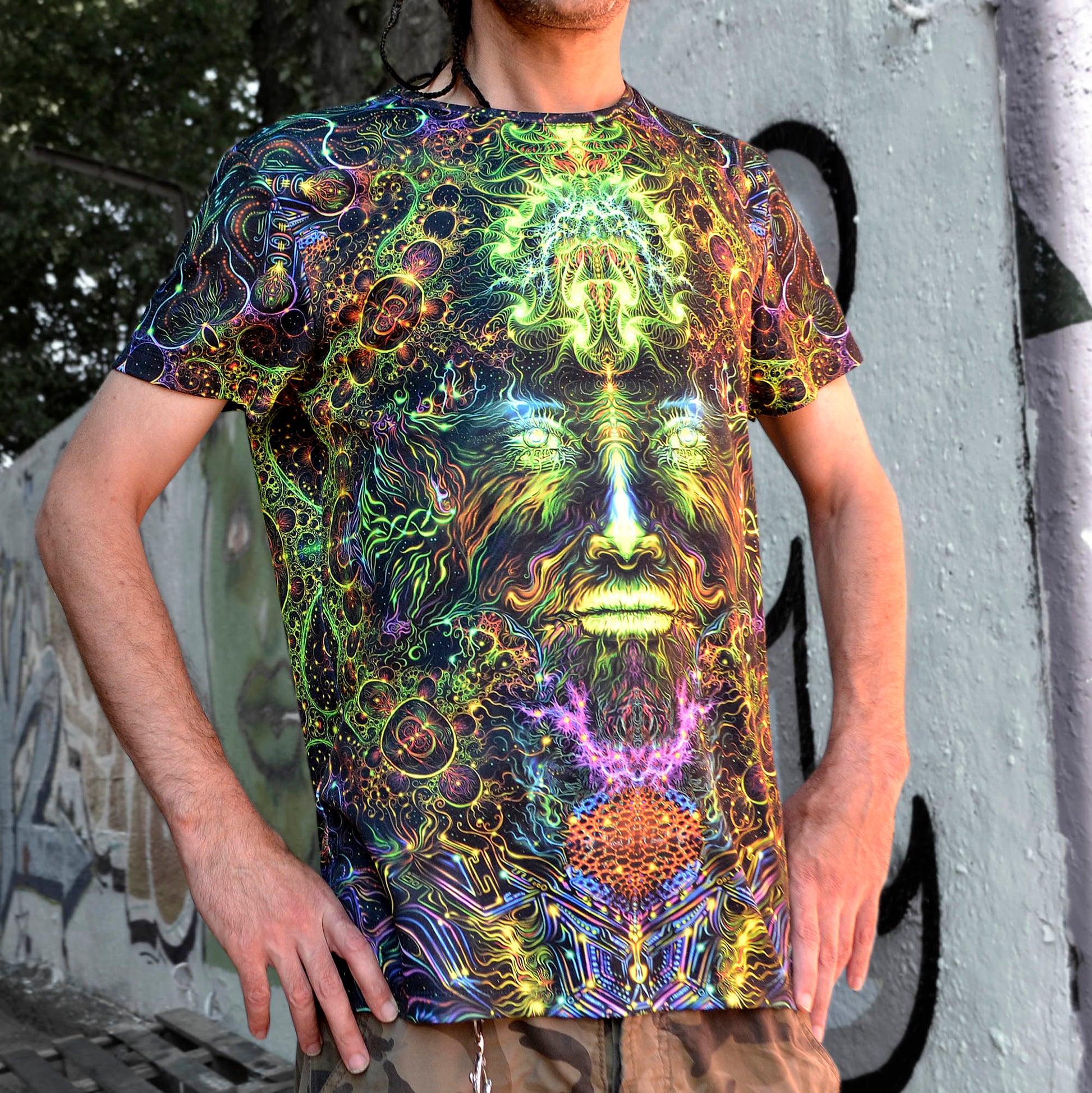 Consciousness of the Universe Blacklight UV active T-shirt - Artrama