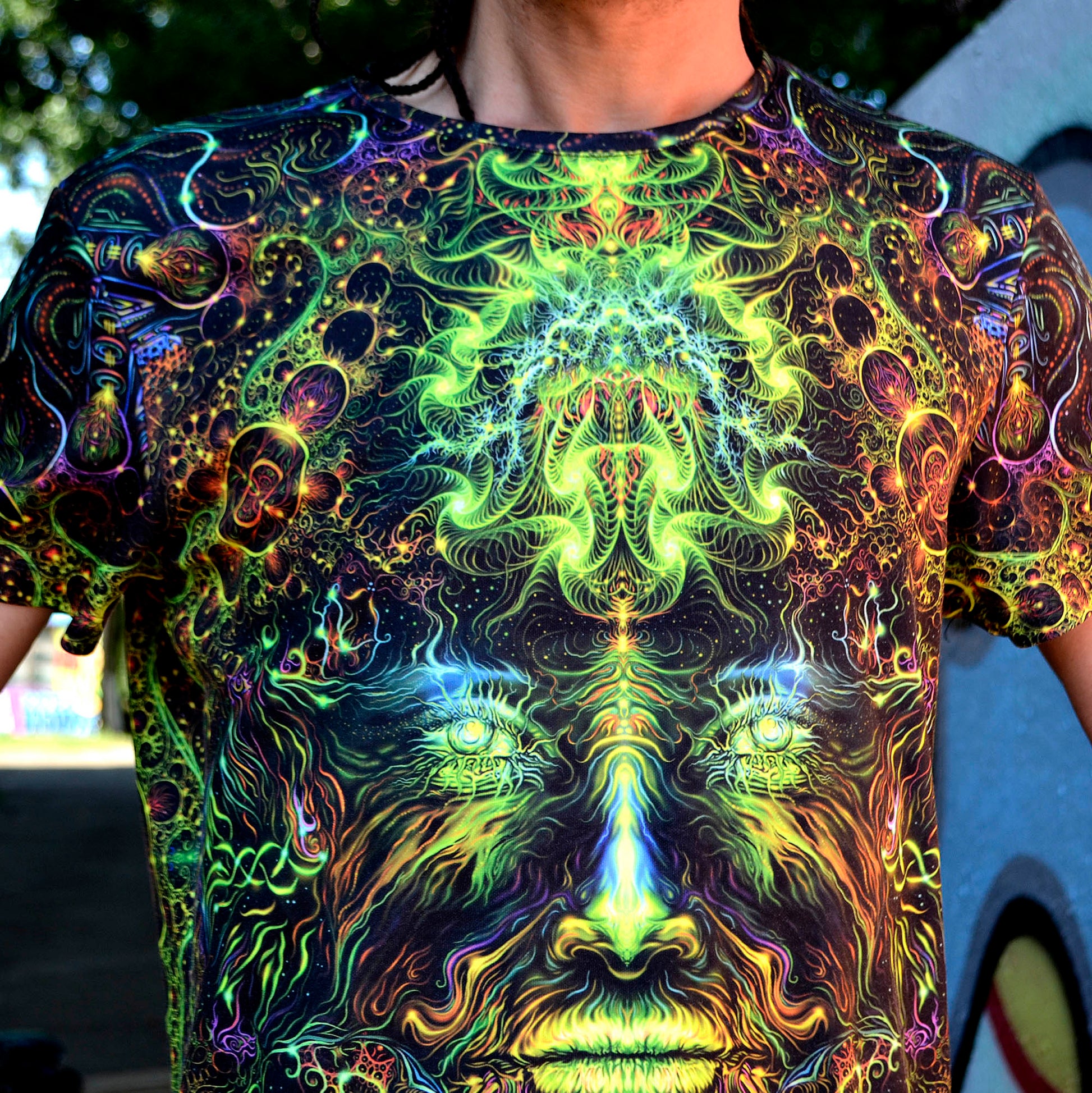 Consciousness of the Universe Blacklight UV active T-shirt - Artrama