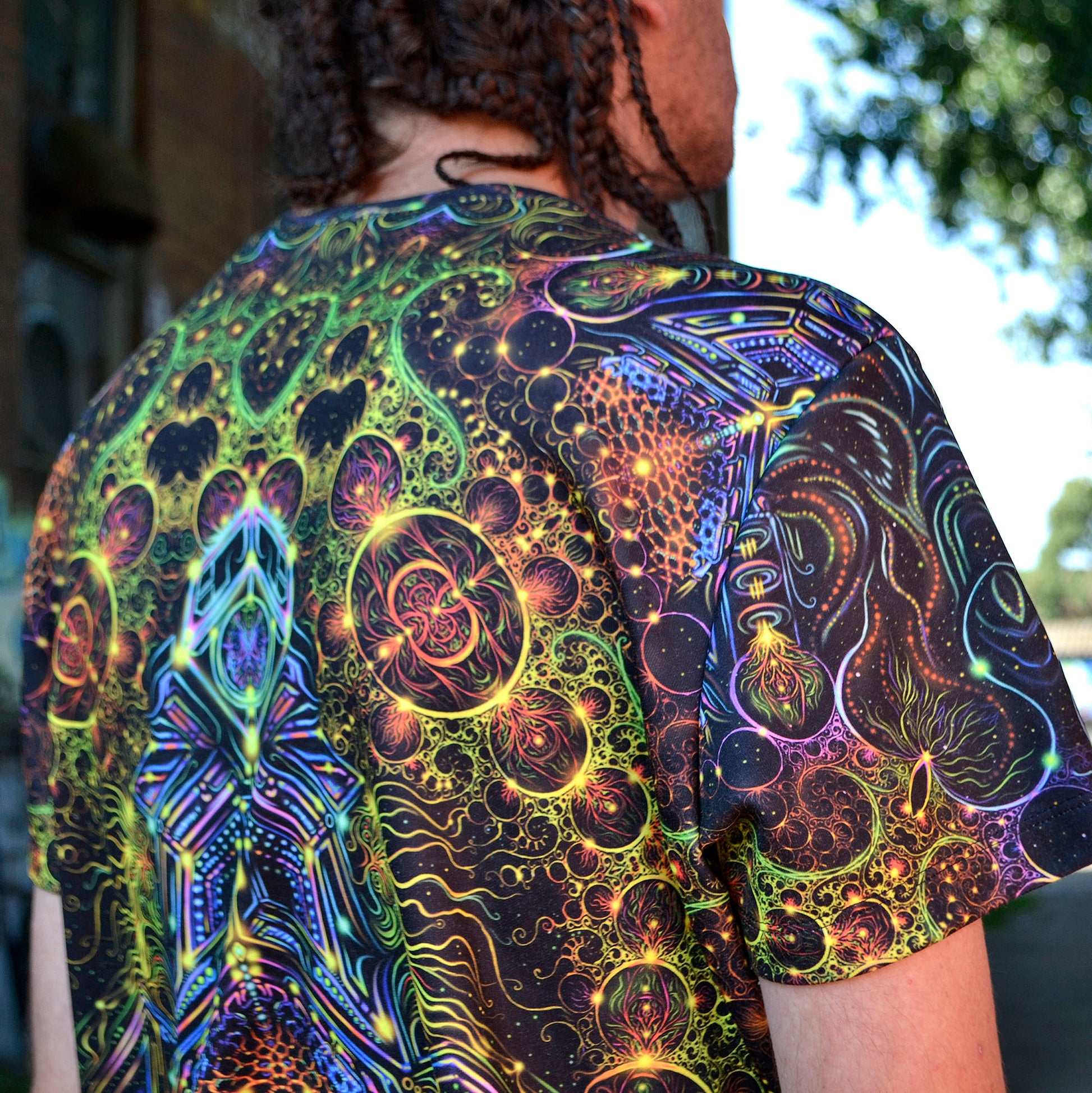 Consciousness of the Universe Blacklight UV active T-shirt - Artrama