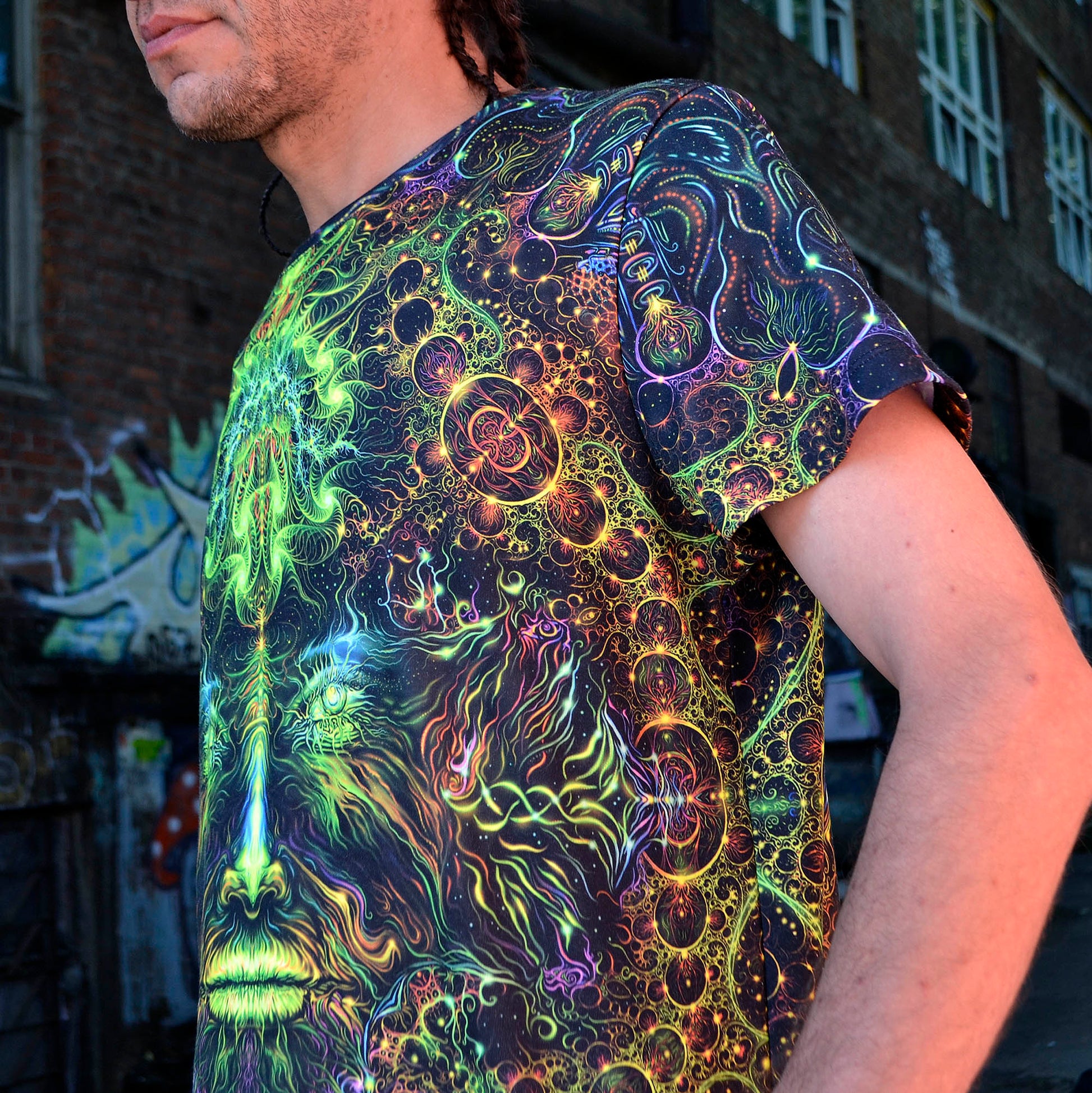 Consciousness of the Universe Blacklight UV active T-shirt - Artrama