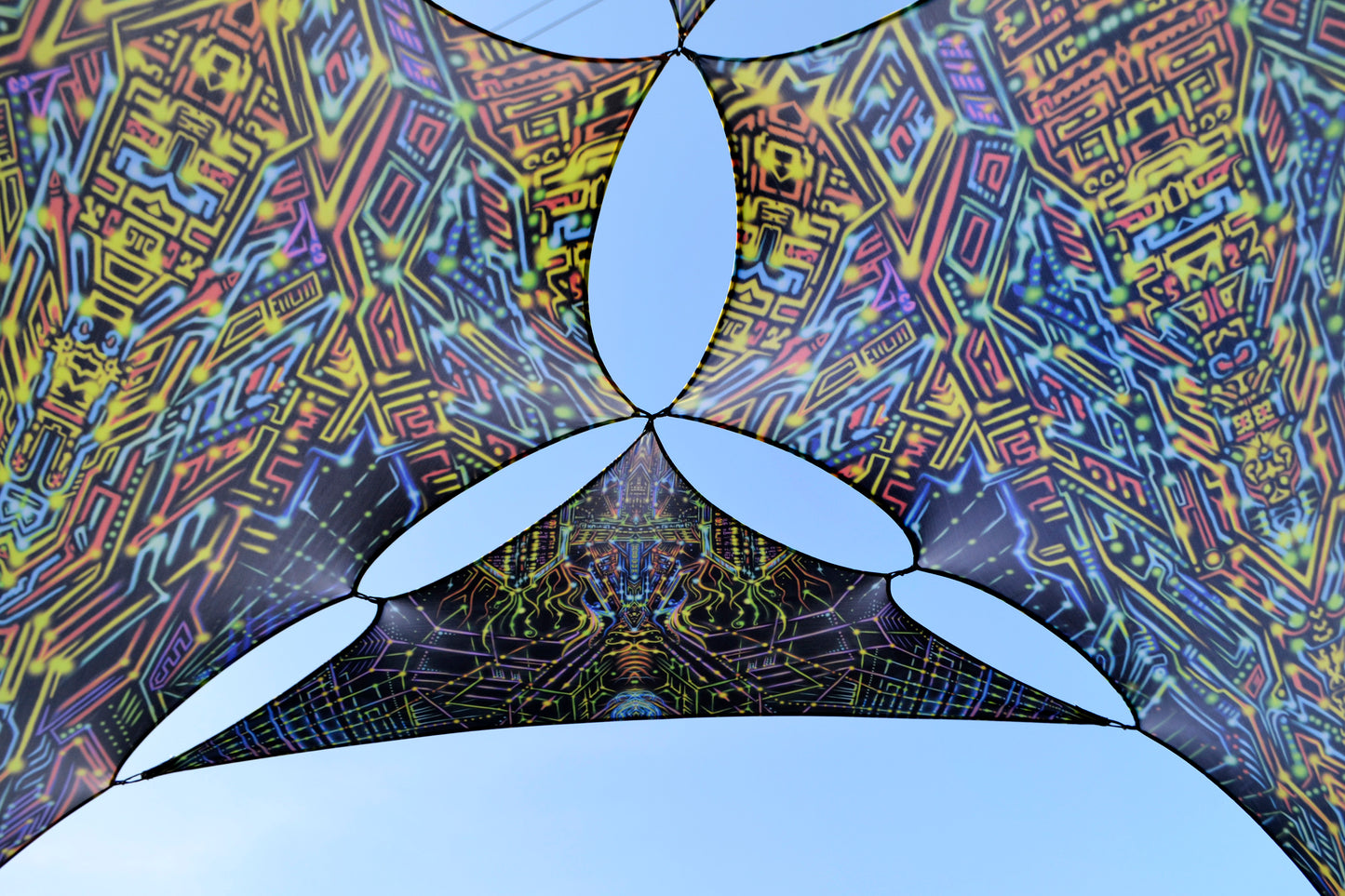 Cyber Star Canopy UV-Active Blacklight Decor