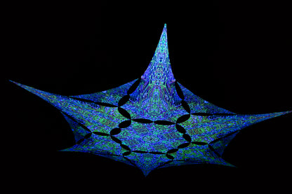 Cyber Star Canopy UV-Active Blacklight Decor