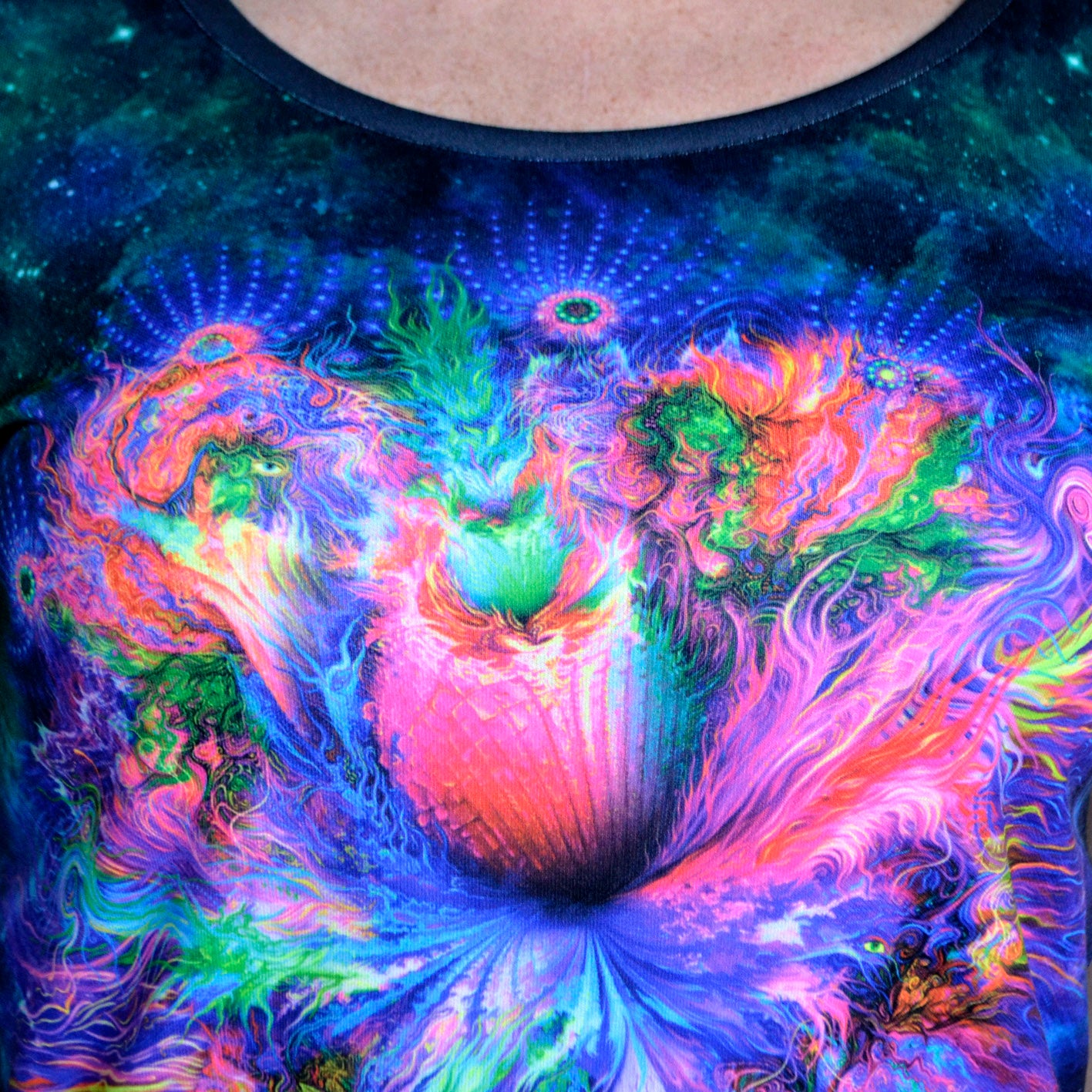 DMT Flower T-shirt UV active Blacklight - Artrama