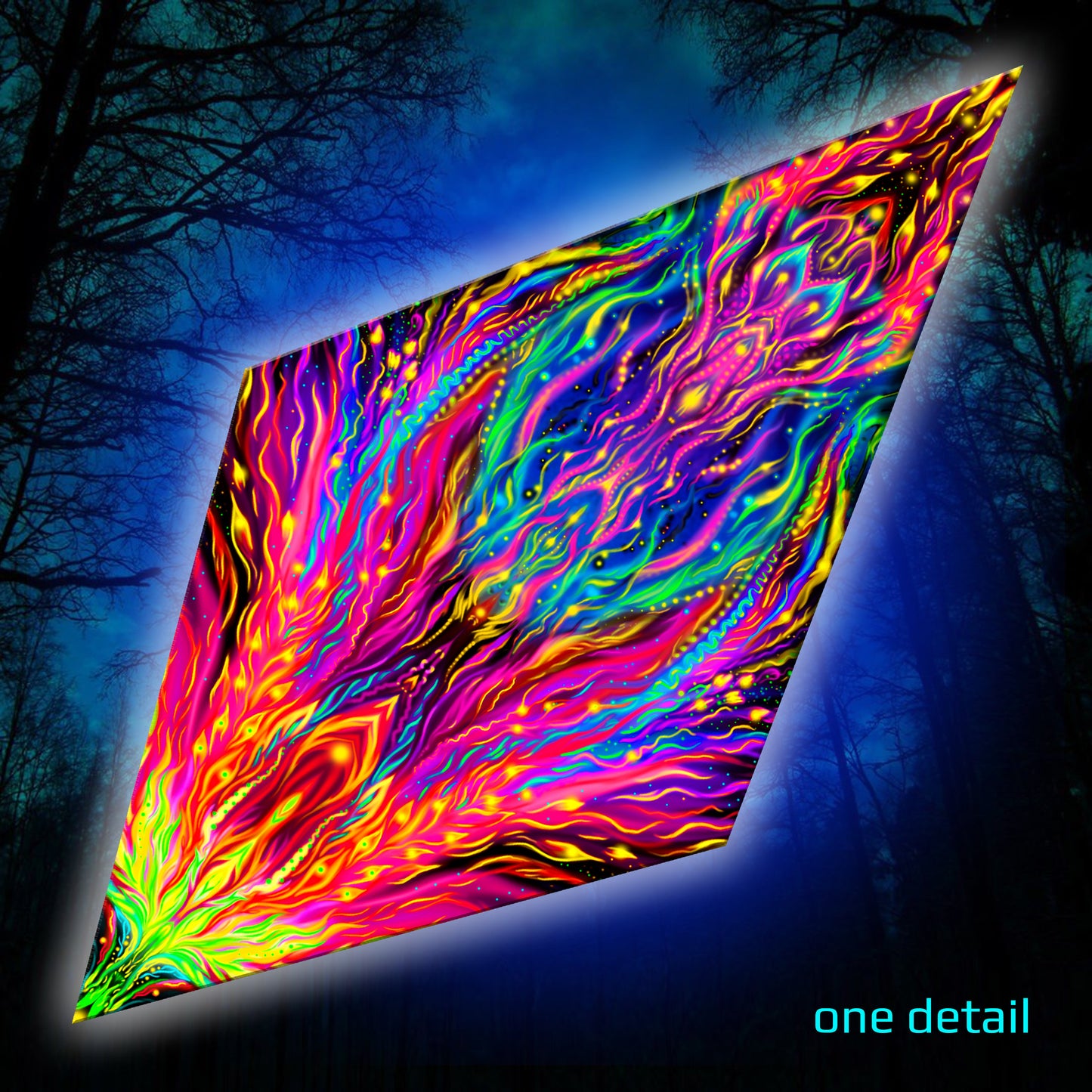 Energy Pulse Canopy UV-Active Blacklight Decor