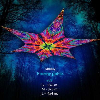 Energy Pulse Canopy UV-Active Blacklight Decor