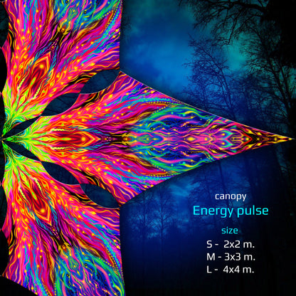 Energy Pulse Canopy UV-Active Blacklight Decor
