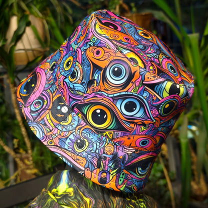 All eyes on me, Blacklight UV active bucket hat