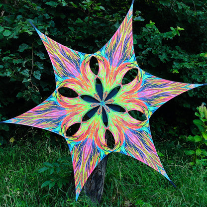 Fire Dance Canopy UV Active Blacklight Decor