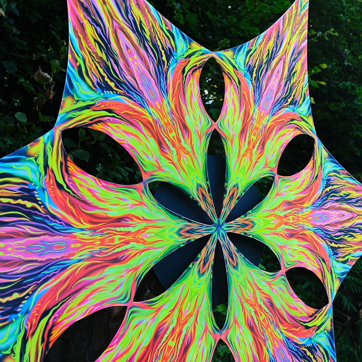 Fire Dance Canopy UV Active Blacklight Decor