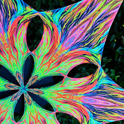 Fire Dance Canopy UV Active Blacklight Decor