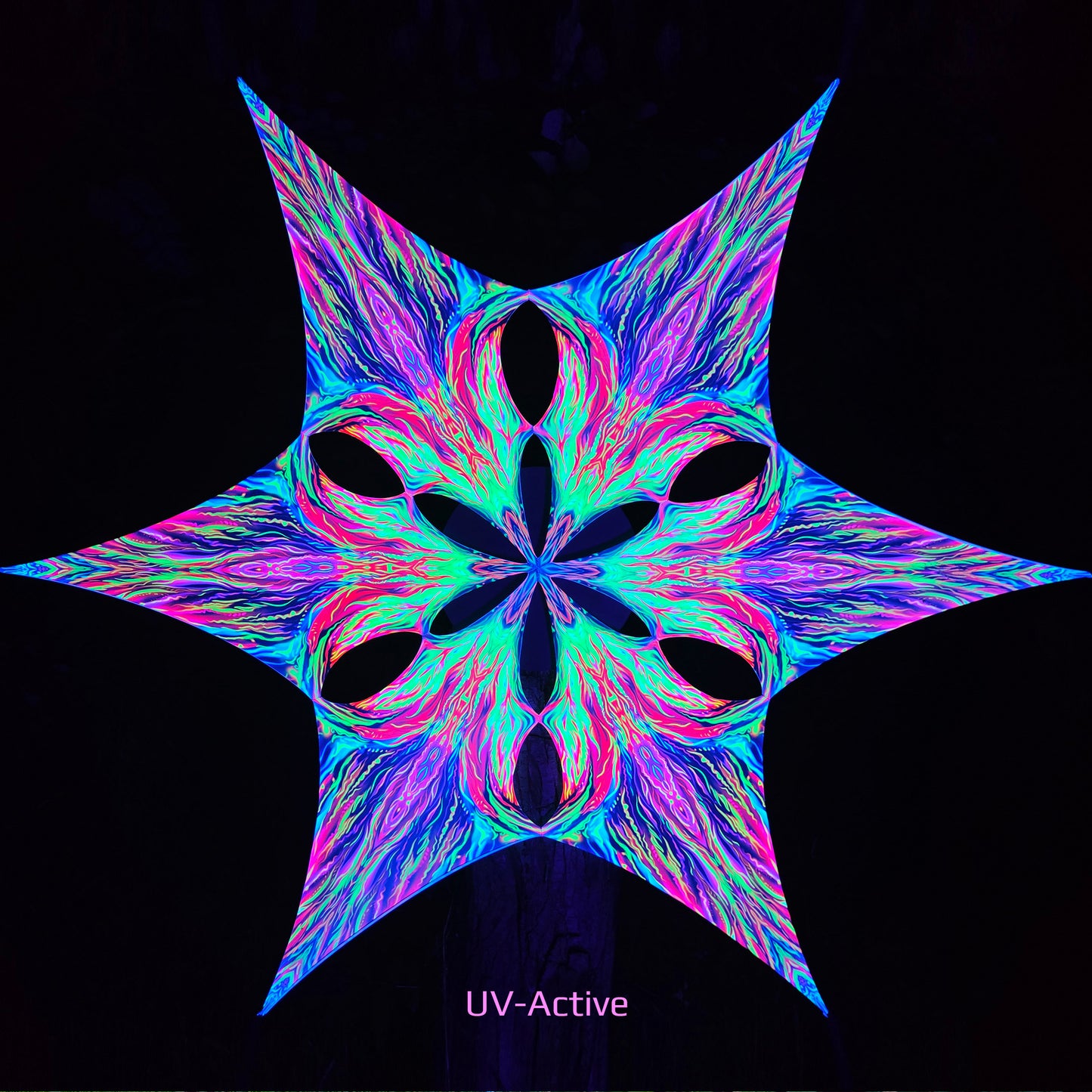 Fire Dance Canopy UV Active Blacklight Decor