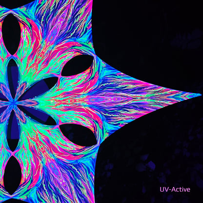 Fire Dance Canopy UV Active Blacklight Decor