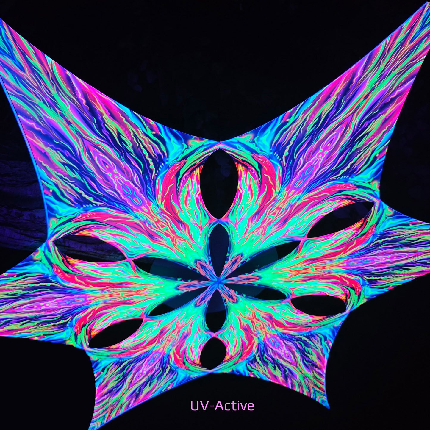 Fire Dance Canopy UV Active Blacklight Decor