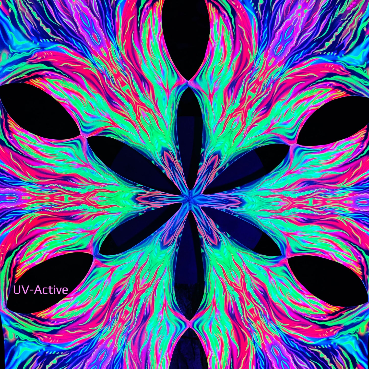 Fire Dance Canopy UV Active Blacklight Decor