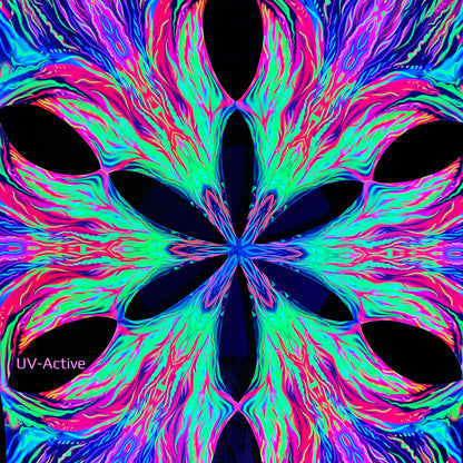 Fire Dance Canopy UV Active Blacklight Decor