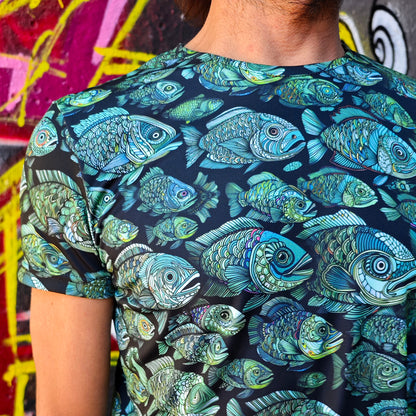 Fish Blacklight UV active T-shirt