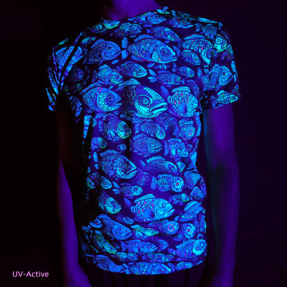 Fish Blacklight UV active T-shirt