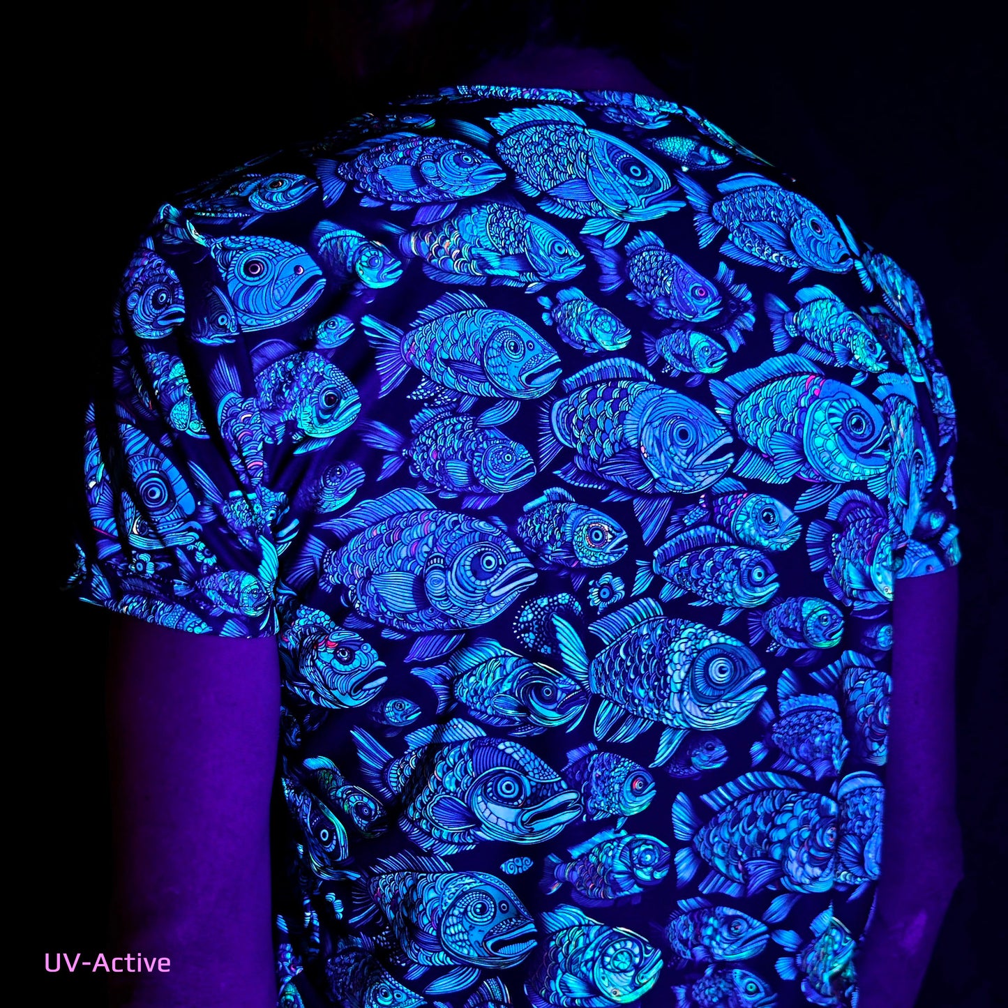 Fish Blacklight UV active T-shirt
