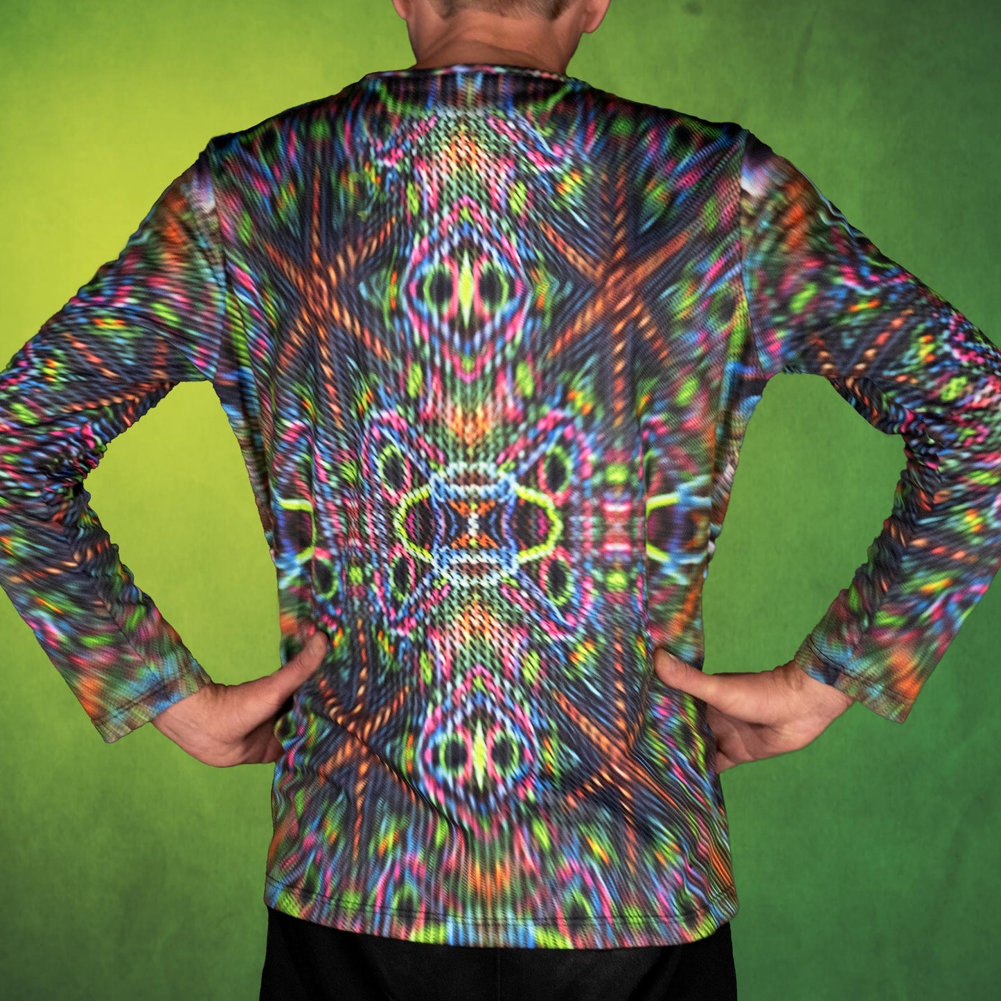 Green Monk Long sleeve UV-active Blacklight - Artrama