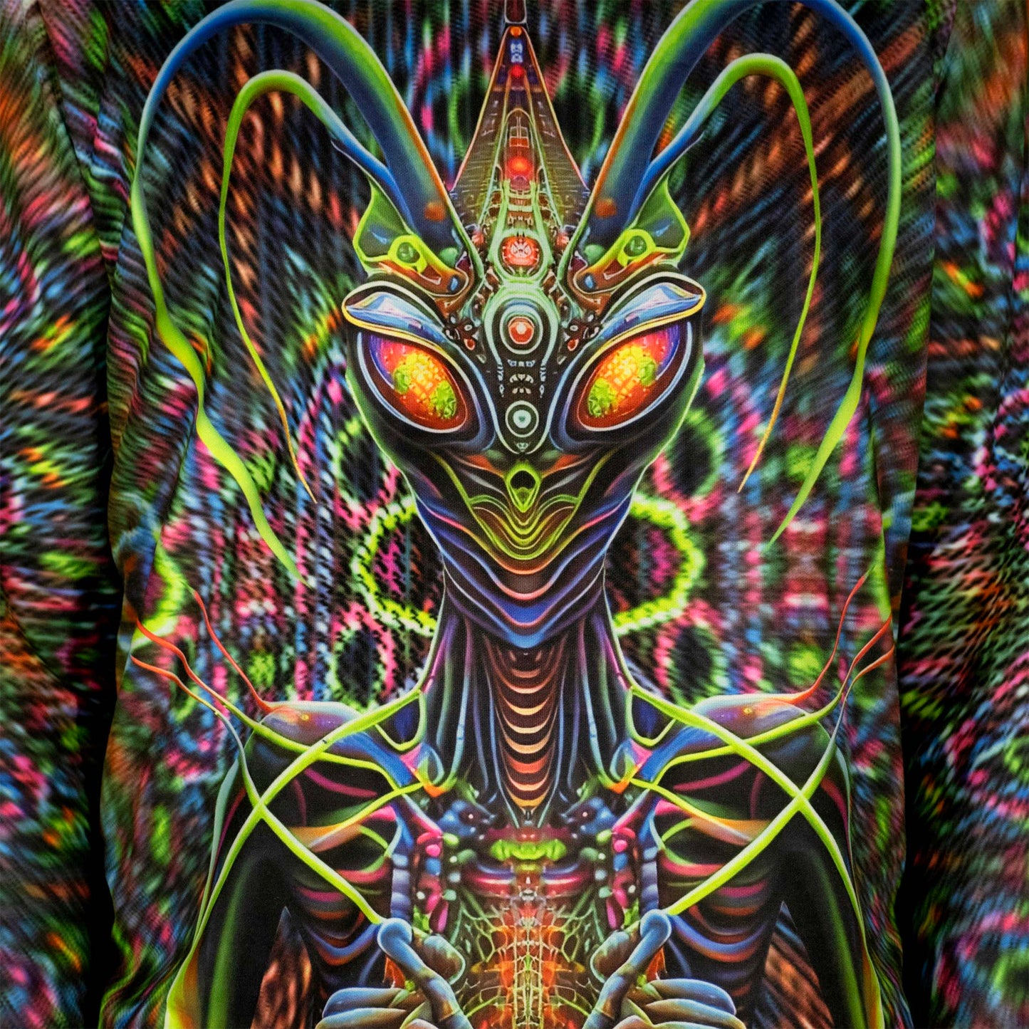 Green Monk Long sleeve UV-active Blacklight - Artrama