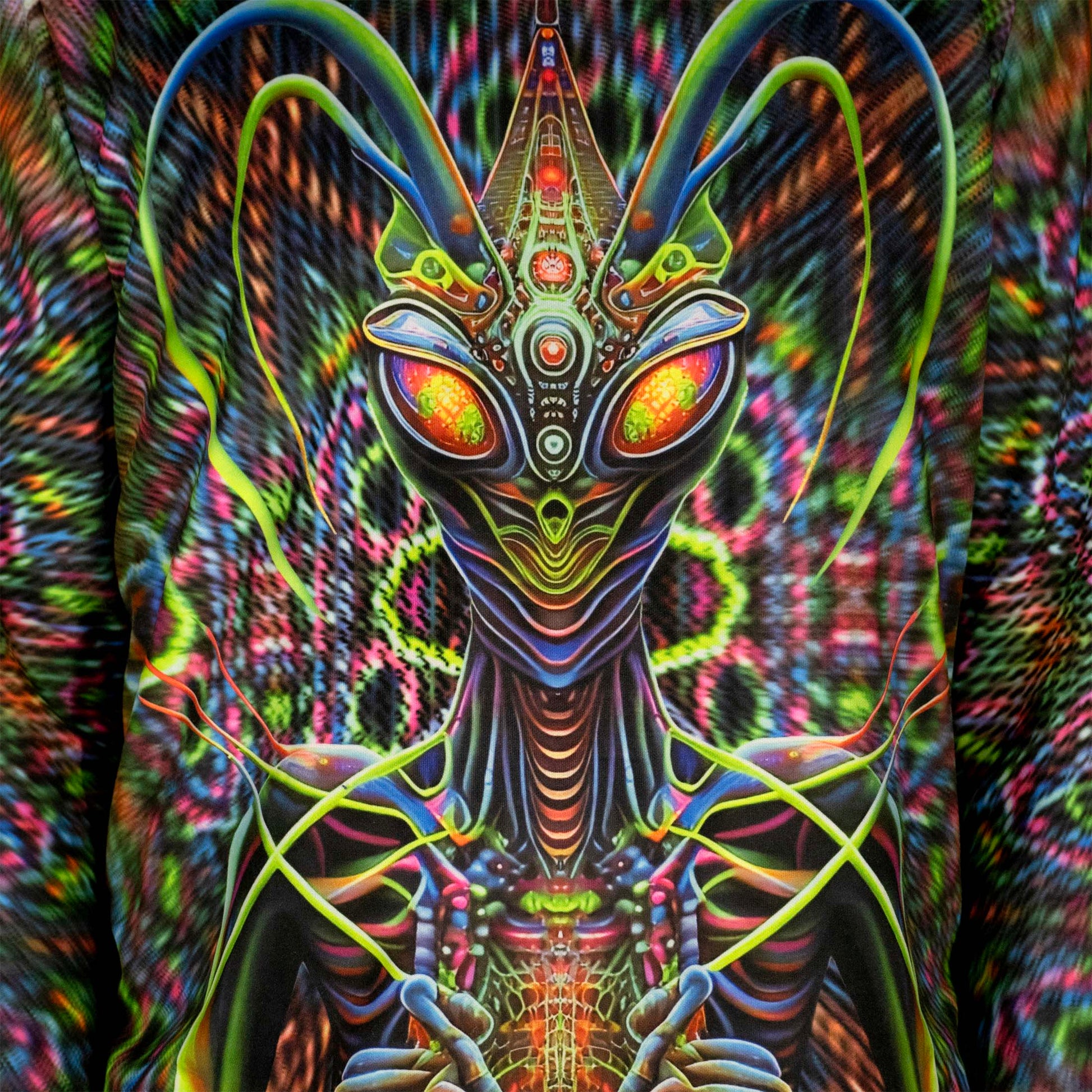 Green Monk Long sleeve UV-active Blacklight - Artrama