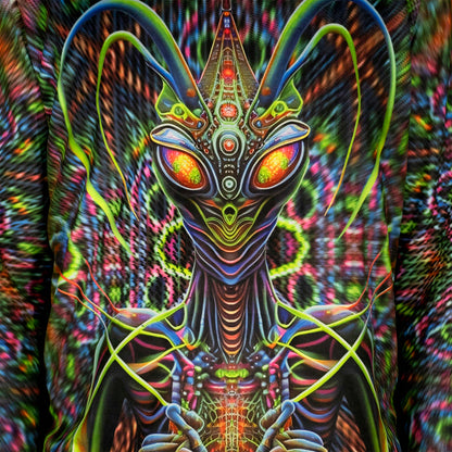 Green Monk Long sleeve UV-active Blacklight - Artrama