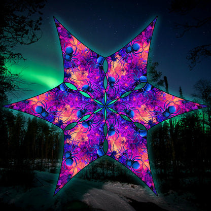 Halloween Spiders Canopy UV Active Blacklight Decor
