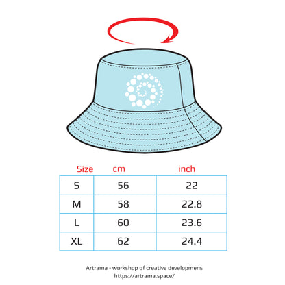 Acid Serpents Panama, Blacklight UV active bucket hat
