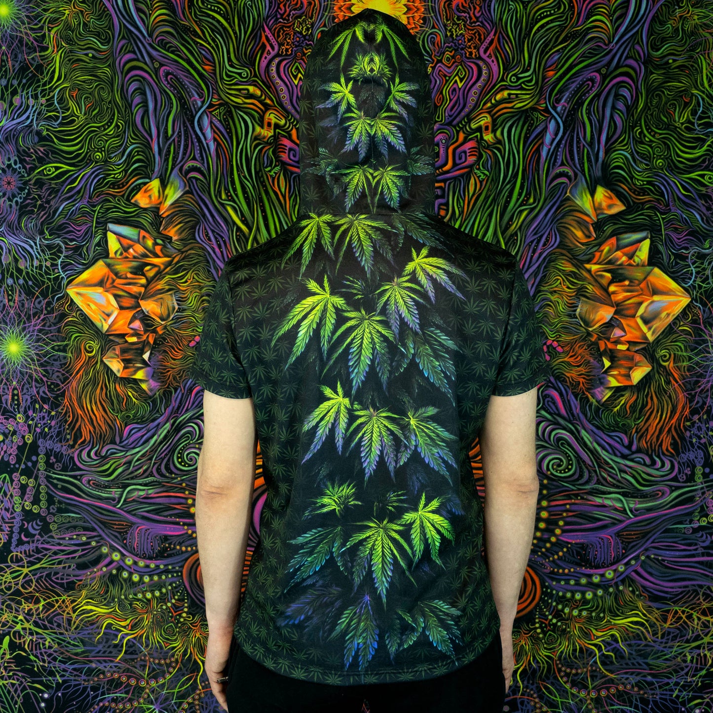 Cannabis Tree T-shirt Blacklight UV active - Artrama