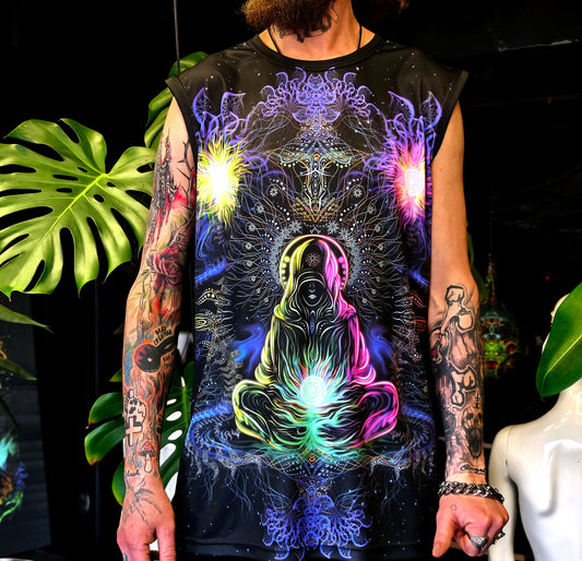 Adept Sleeveless T-Shirt Blacklight UV active