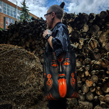 Kali Ma Blacklight UV active shopper bag