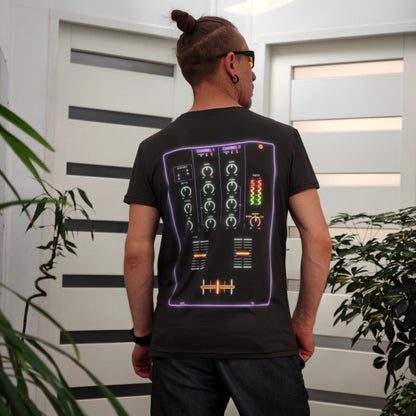 Neon Music Vinyl DJ T-shirt UV active Blacklight