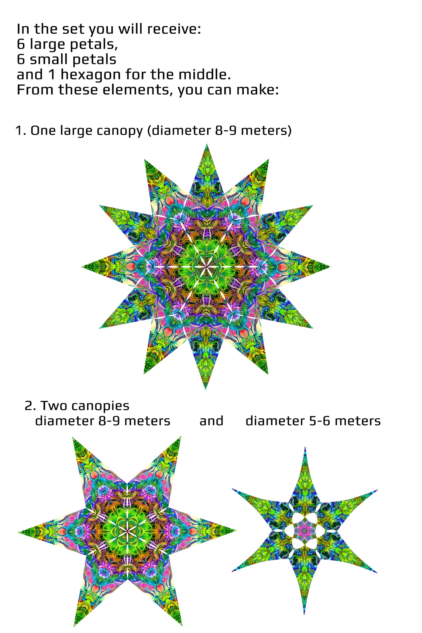 Floral Canopy UV-Active Blacklight - Artrama