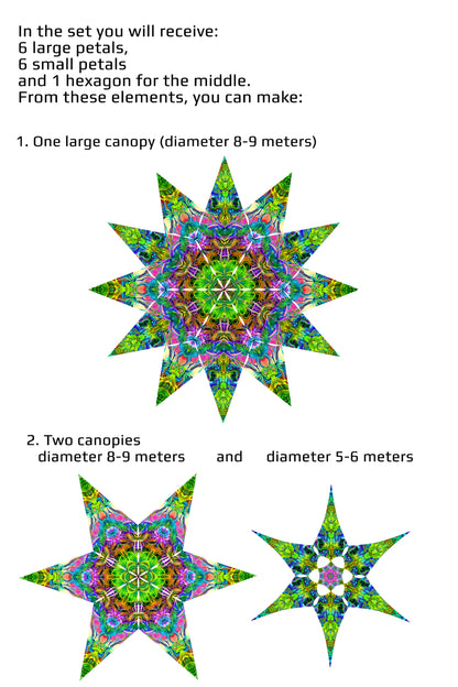 Floral Canopy UV-Active Blacklight - Artrama