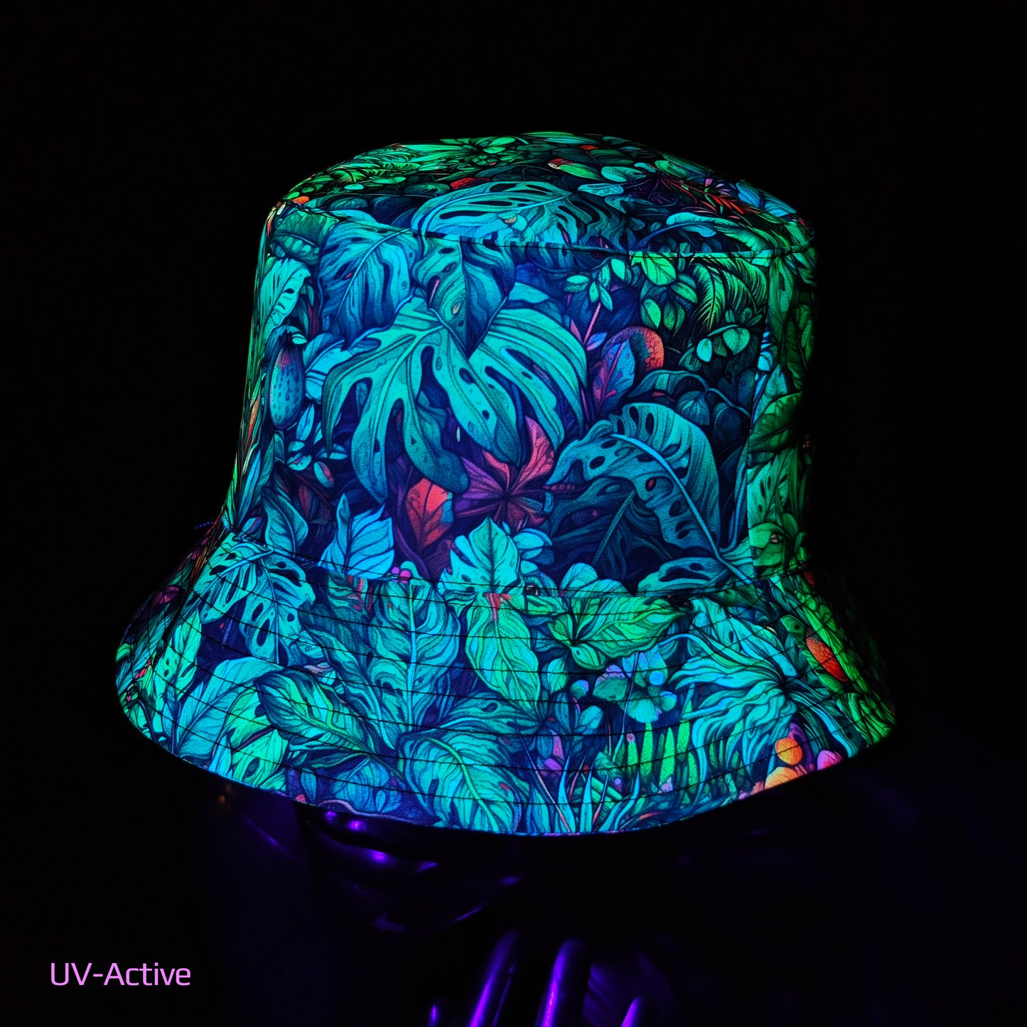 Jungle Panama, Blacklight UV active bucket hat