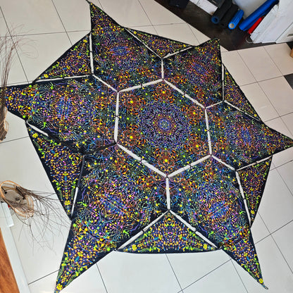 Kaleidoscope Canopy UV-Active Blacklight Decor